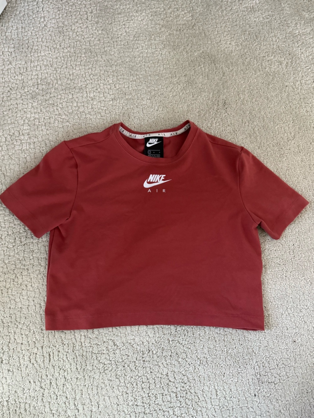 Nike Short-Sleeve Logo Crop Tee Size Large